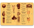 Tiki Drinks Menu - Metal Sign