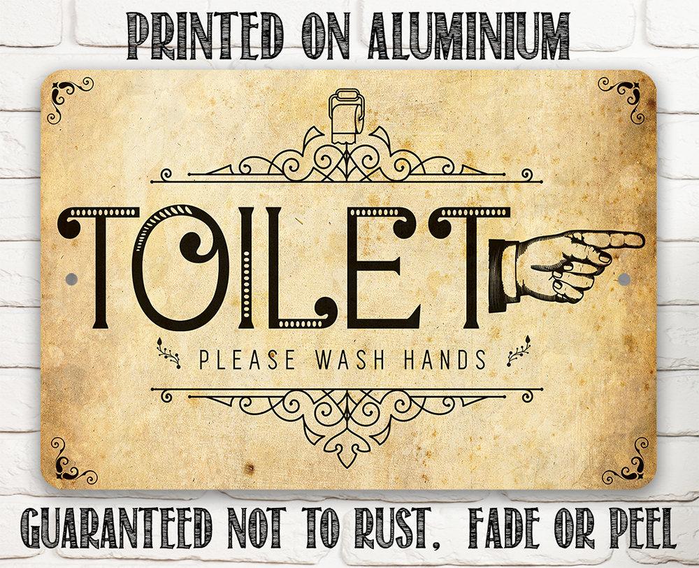 Toilet Directional (Right) Sign - Metal Sign