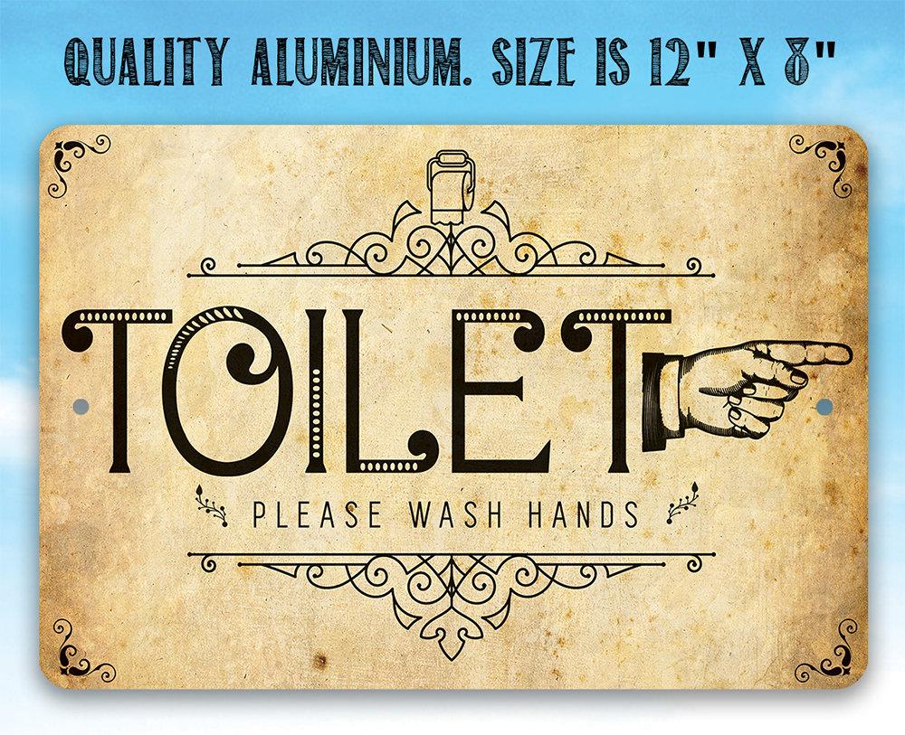 Toilet Directional (Right) Sign - Metal Sign