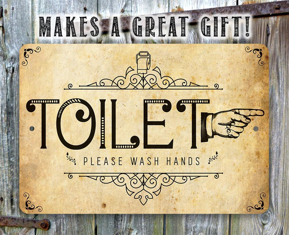 Toilet Directional (Right) Sign - Metal Sign