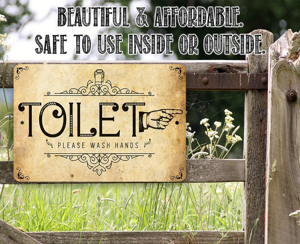 Toilet Directional (Right) Sign - Metal Sign