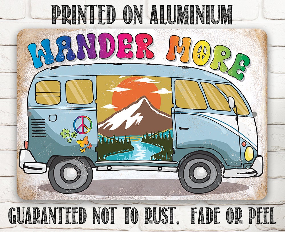 Wander More - Metal Sign