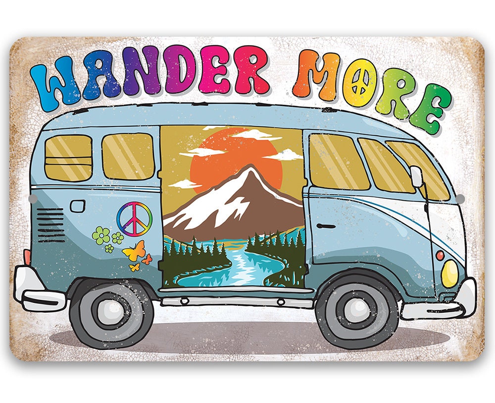Wander More - Metal Sign