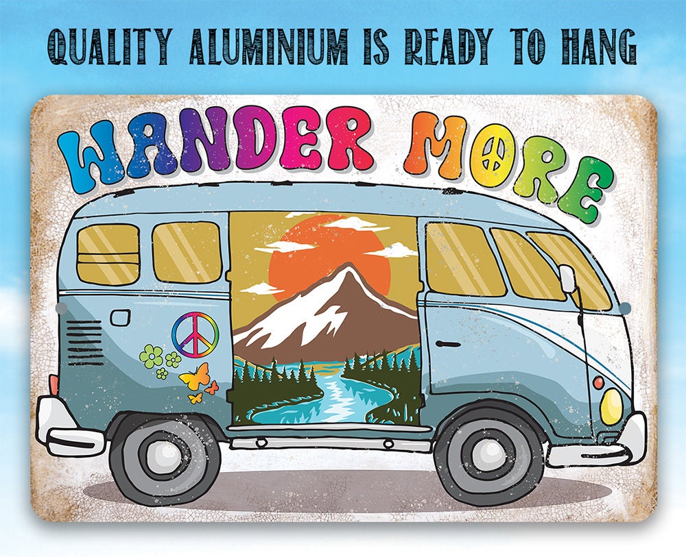 Wander More - Metal Sign