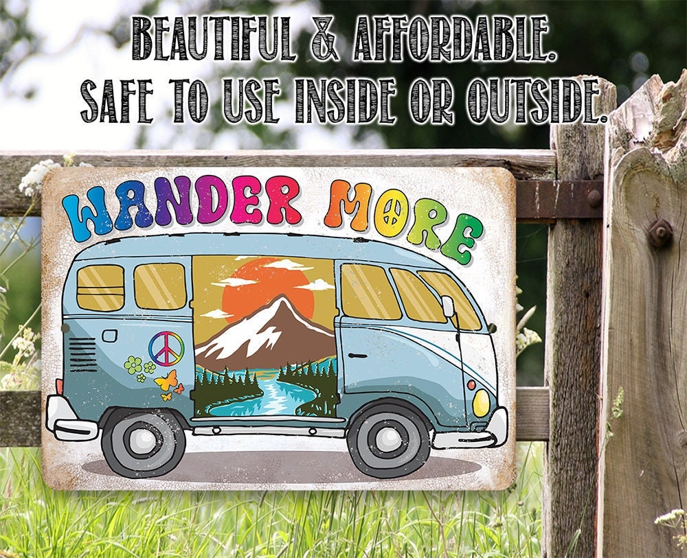 Wander More - Metal Sign