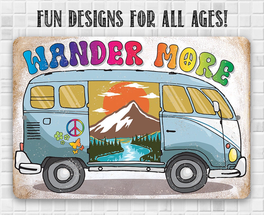 Wander More - Metal Sign