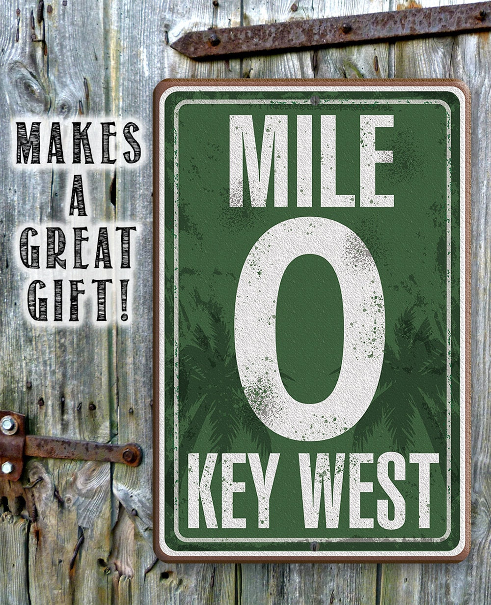Mile Zero Miami - Metal Sign