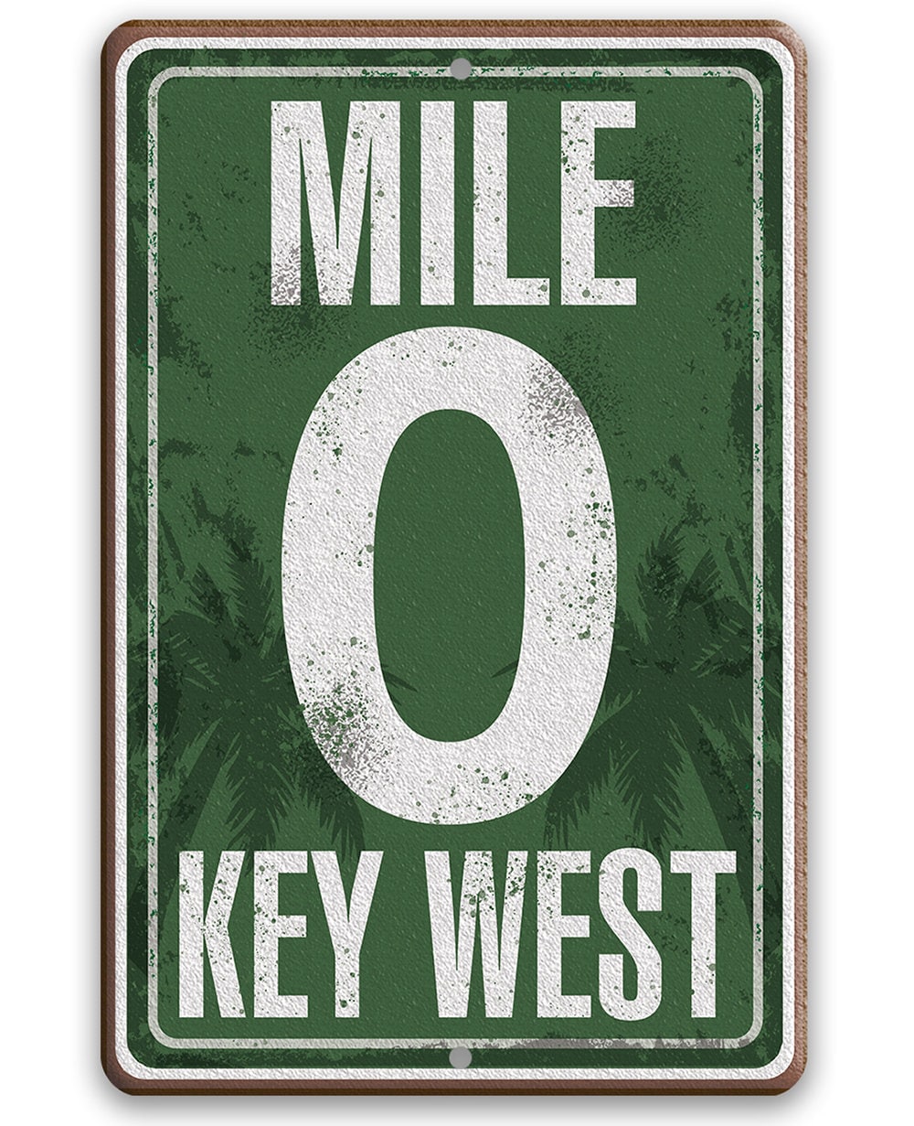 Mile Zero Miami - Metal Sign
