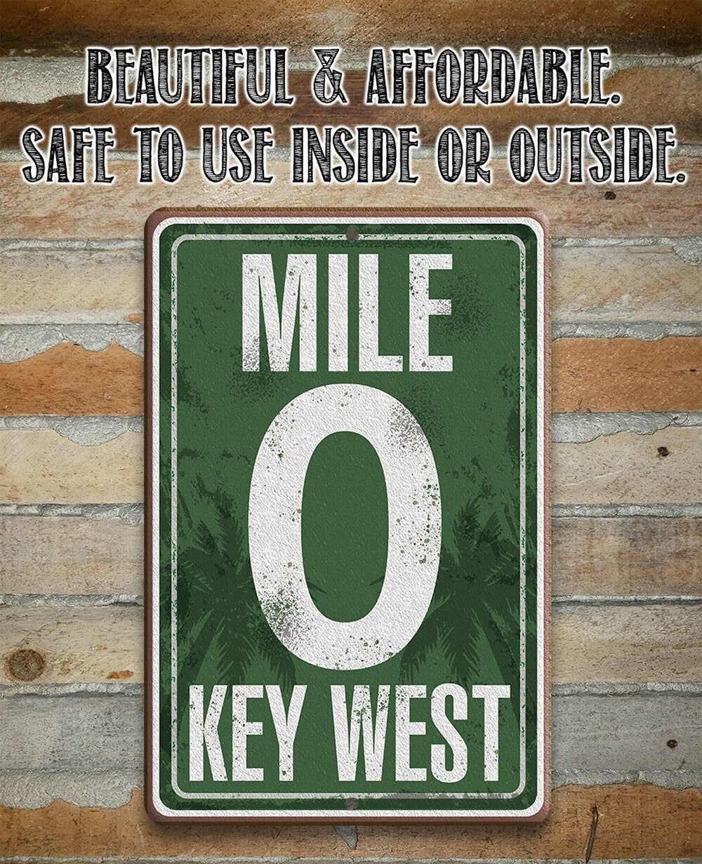 Mile Zero Miami - Metal Sign