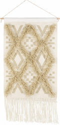 Malay Cream Diamond Fringe Wall Hanging - Clearance
