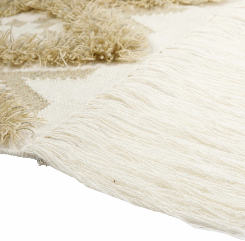 Malay Cream Diamond Fringe Wall Hanging - Clearance
