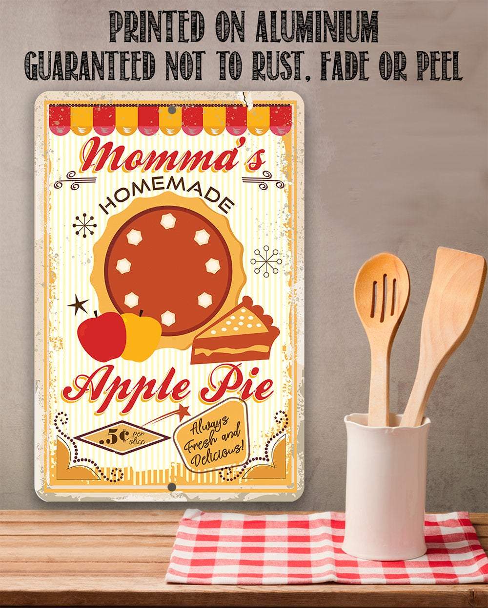 Momma's Apple Pie - Metal Sign