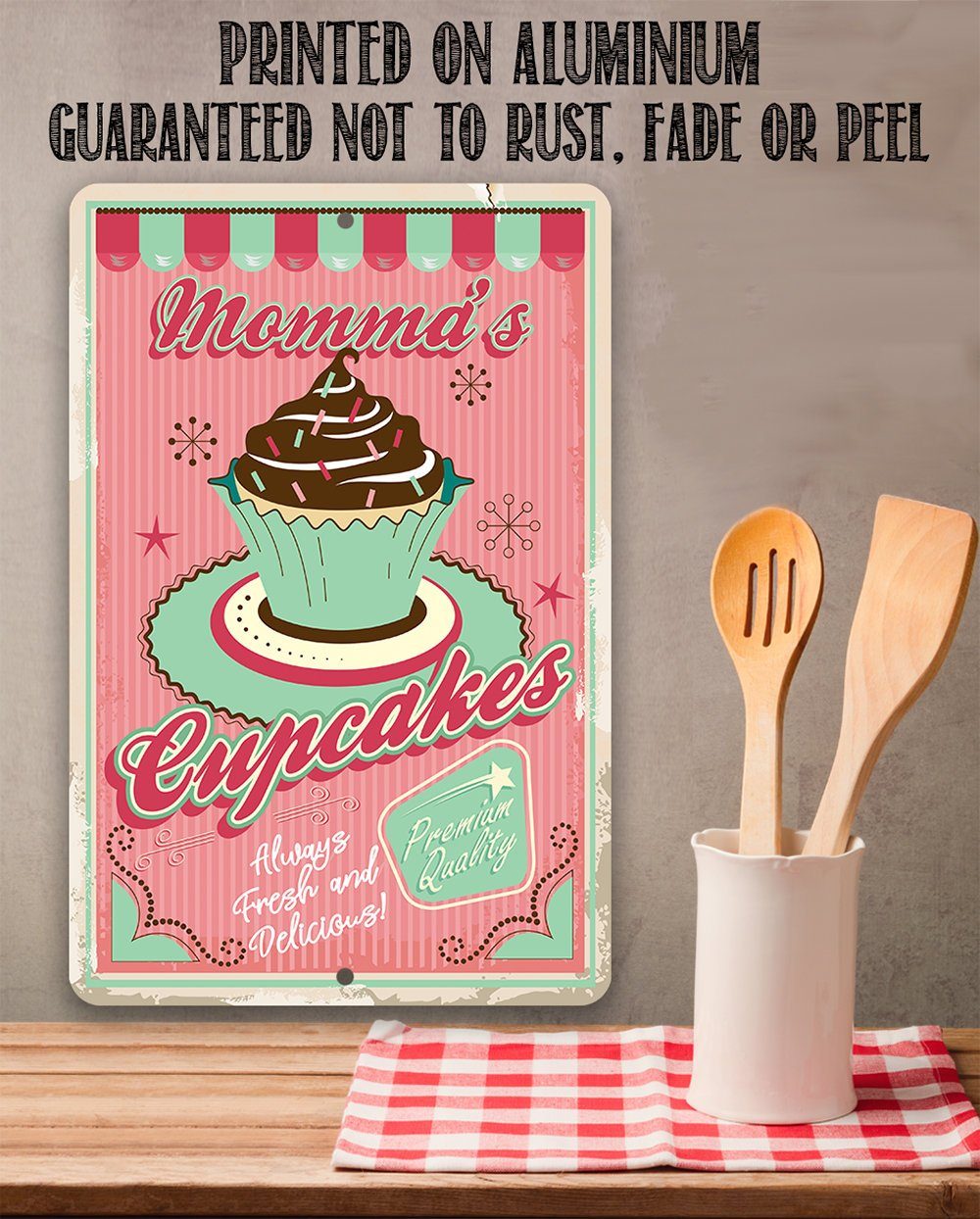 Momma's Cupcakes - Metal Sign