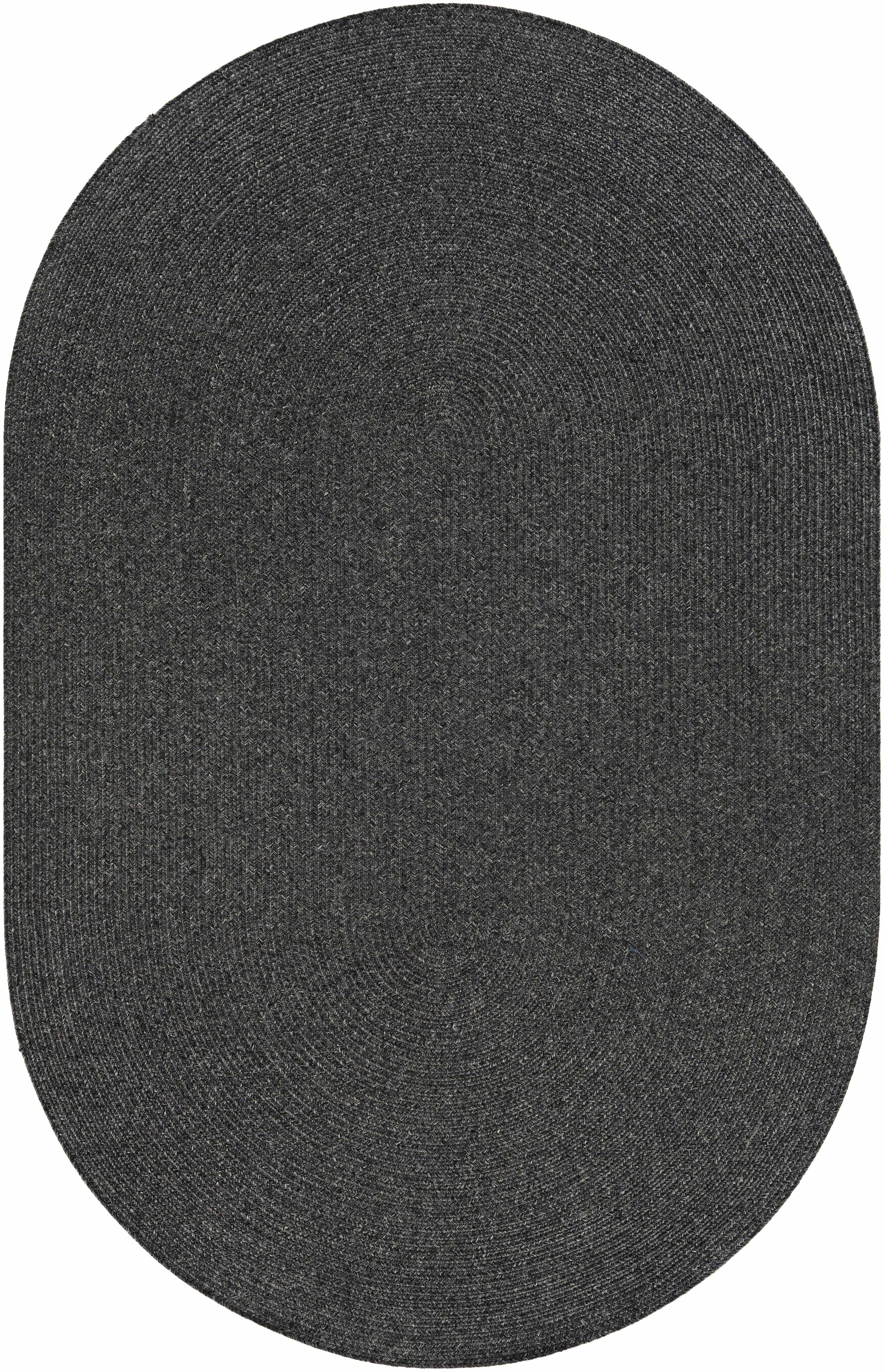 Black Braided Faux Jute Outdoor Rug