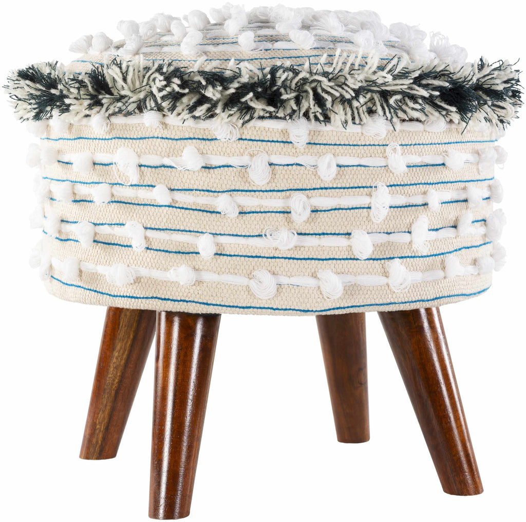 Matagami Beige Hand Woven Stool - Clearance