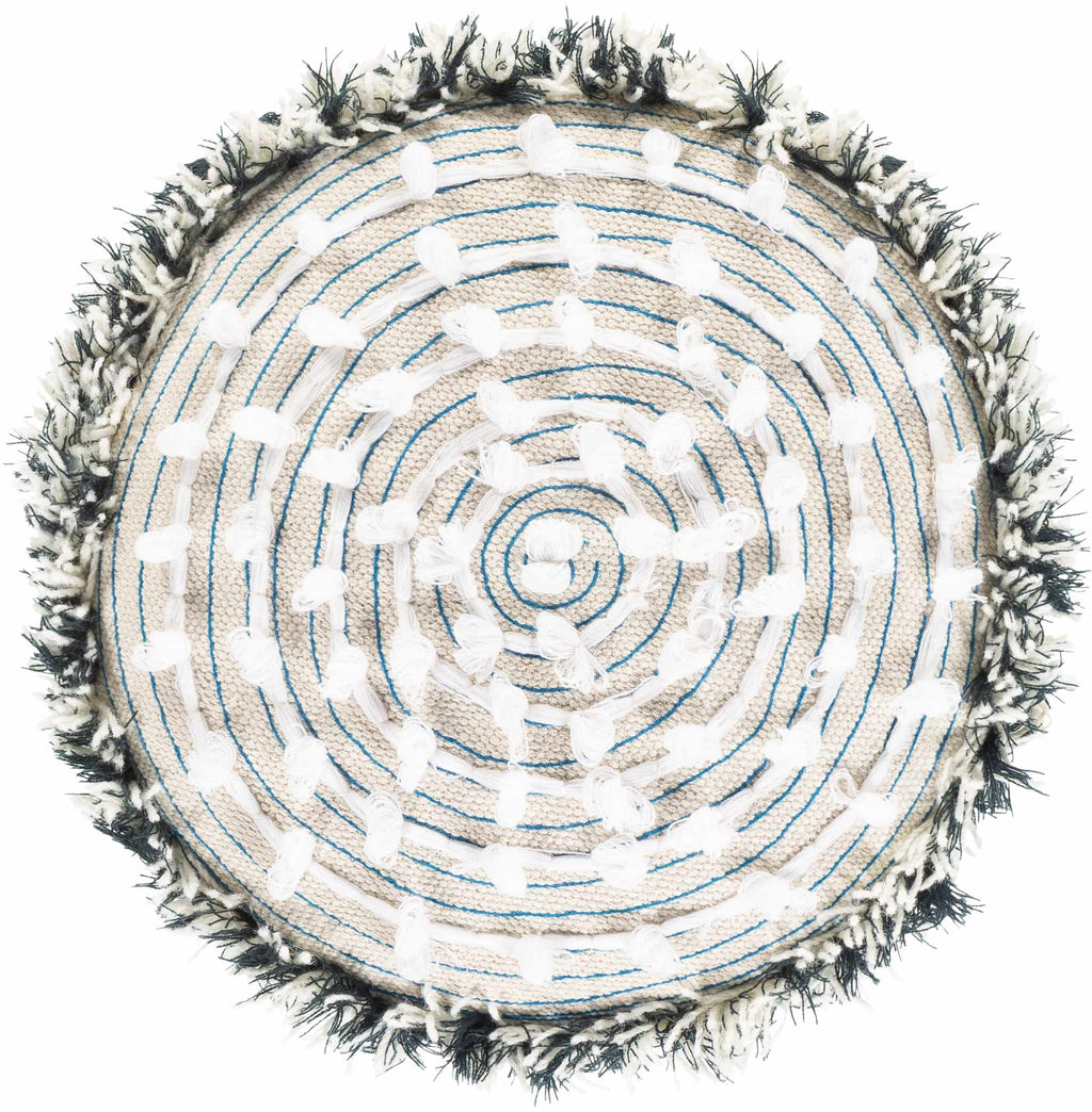 Matagami Beige Hand Woven Stool - Clearance