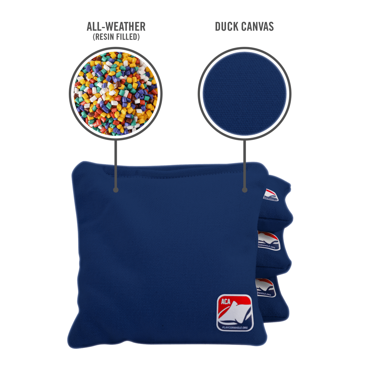 Navy Blue Daily 66x Cornhole Bags