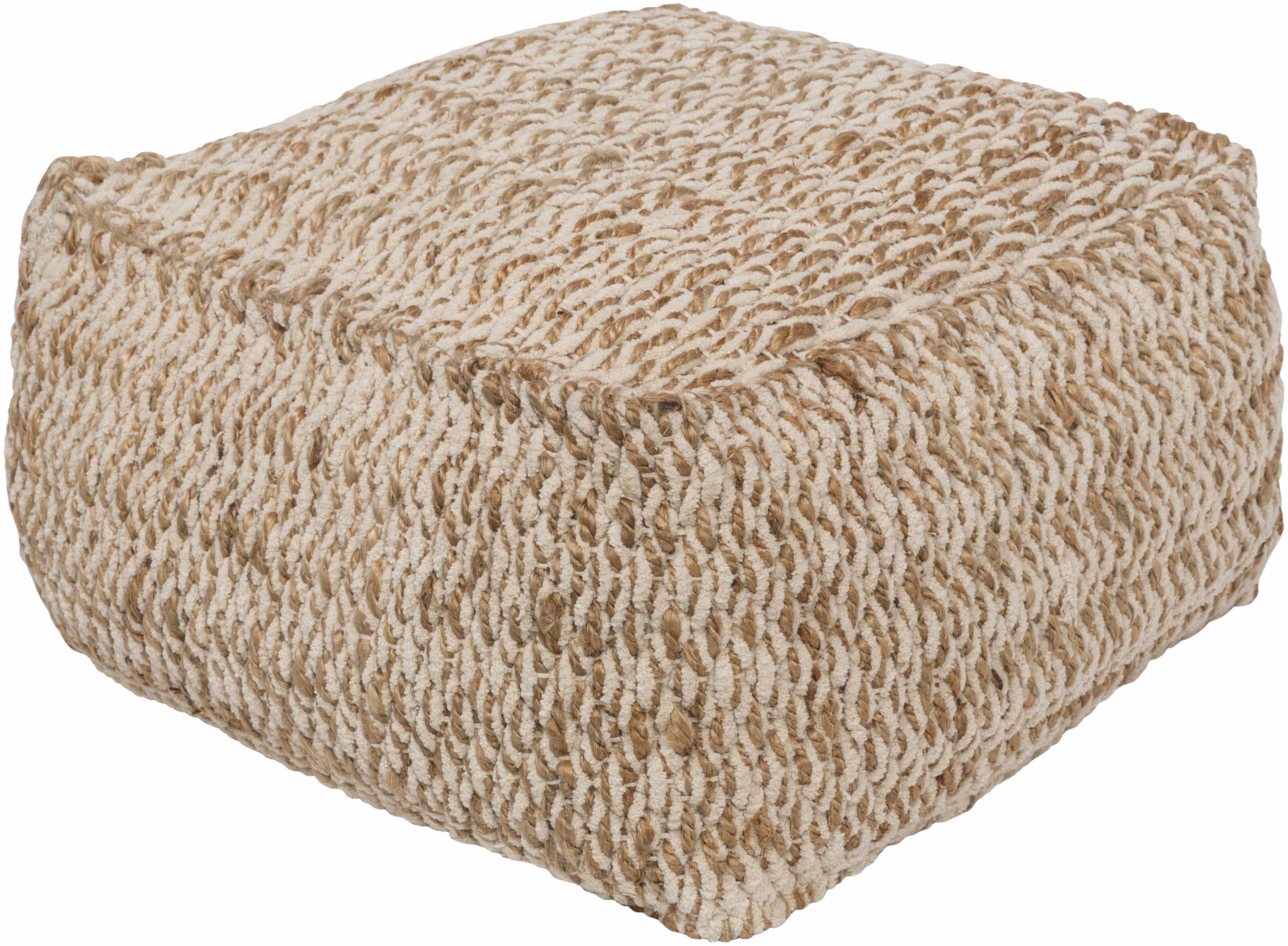Netcong Tan Jute Pouf - Clearance