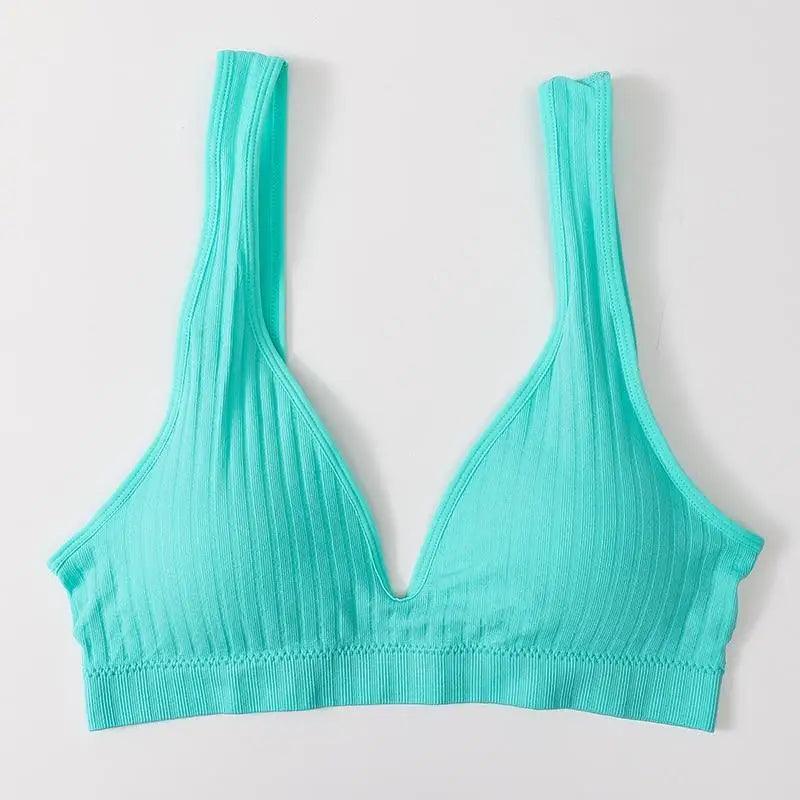 New Comfortable Seamless Sports Bras For Women And Girls Top Female Brassiere Deep V Sexy Women's Underwear Backless