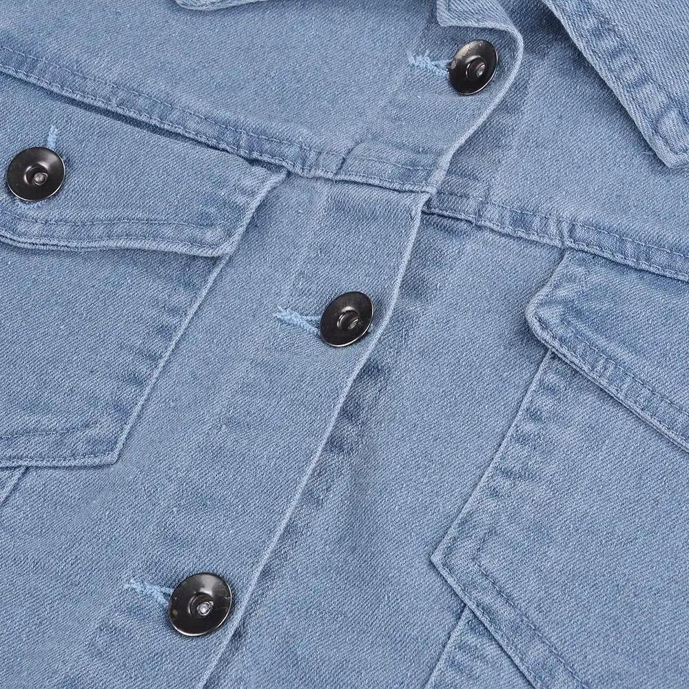 New Incredible Spring Women Sexy Ripped Denim Jackets Vintage Casual Short Jean Jacket Puff Sleeve Winter Female Coat Streetwear