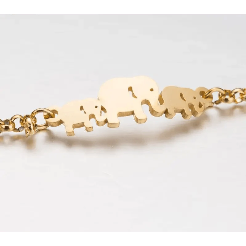 New Modern Elegant Stainless Steel Luxury Bracelet For Women Lovely Animal Butterfly Elephant Strand Bracelets Bangles Jewelry Accessories