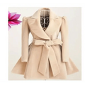 New Popular Women's Woolen Windbreaker Overcoat Jacket Coats Red XL Autumn And Winter Long Windbreaker Overcoat Fashionable Coat Jacket