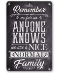 Nice Normal Family - Metal Sign