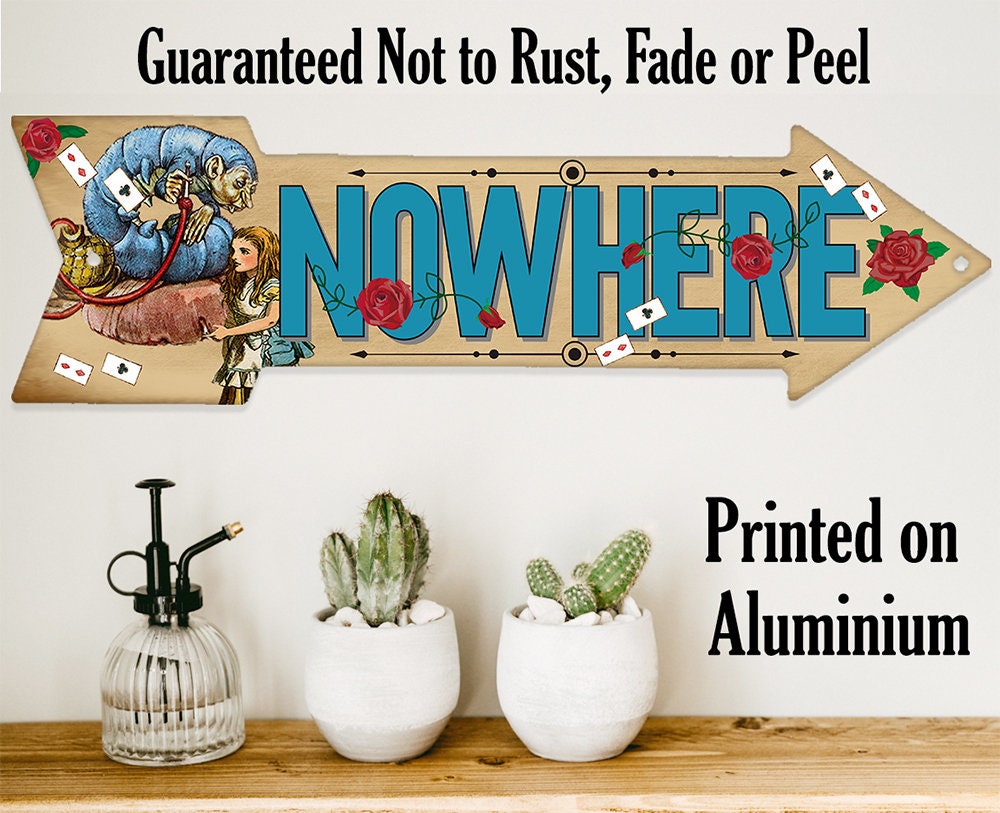 Nowhere - Directional Arrow - Metal Sign