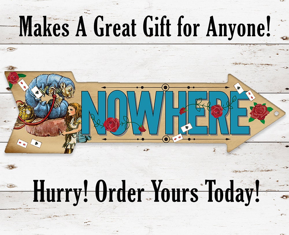 Nowhere - Directional Arrow - Metal Sign