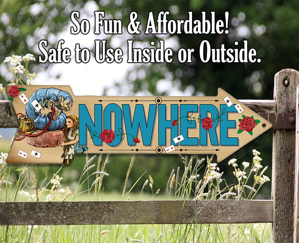 Nowhere - Directional Arrow - Metal Sign