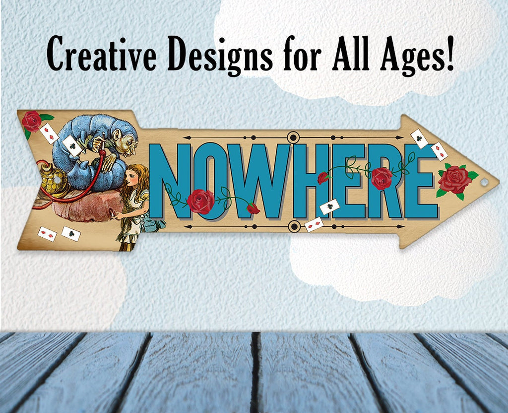 Nowhere - Directional Arrow - Metal Sign