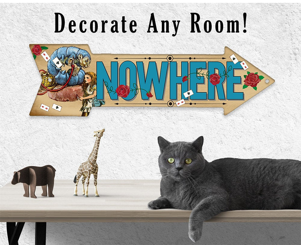 Nowhere - Directional Arrow - Metal Sign
