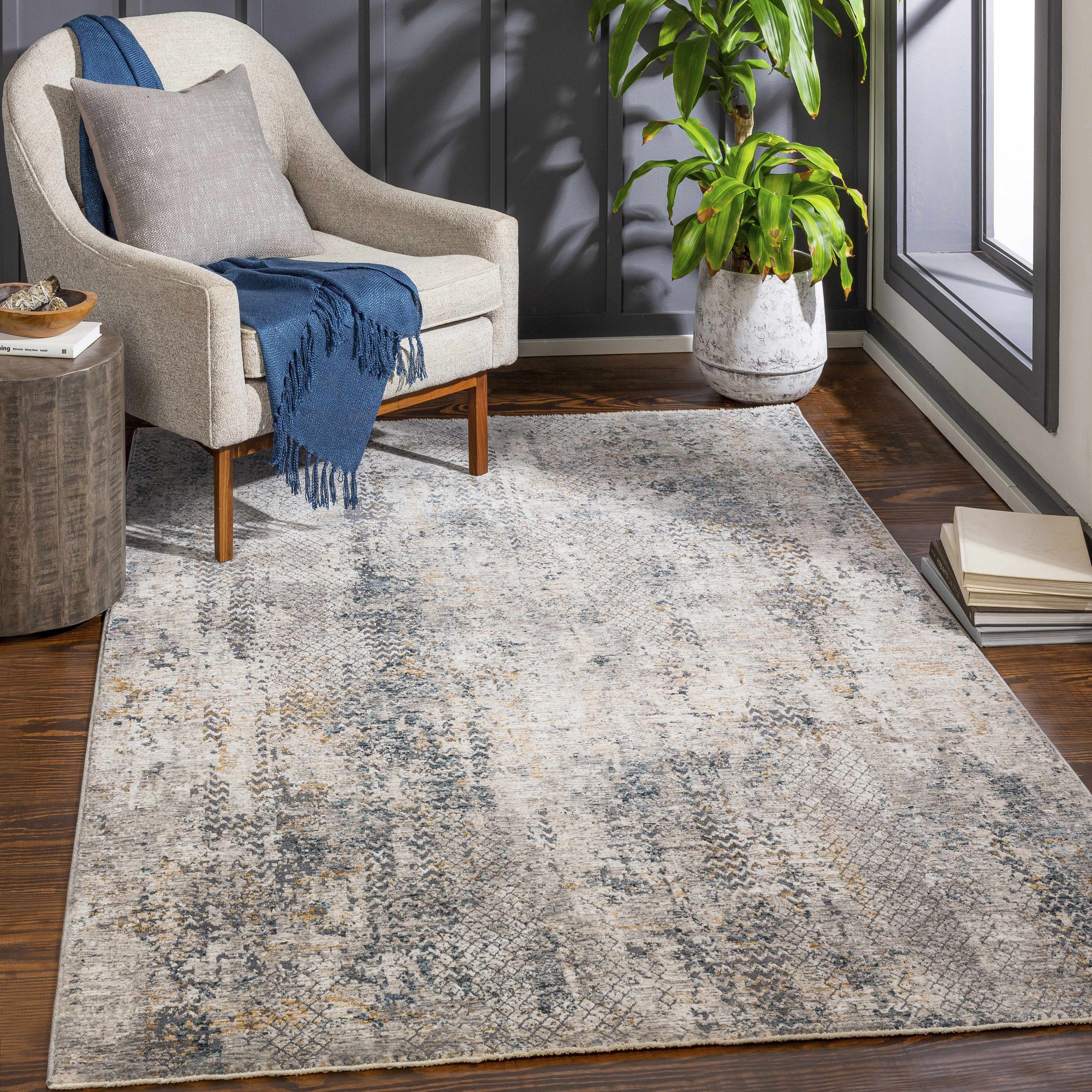 Odell Abstract Luxe Fringe Rug - Clearance