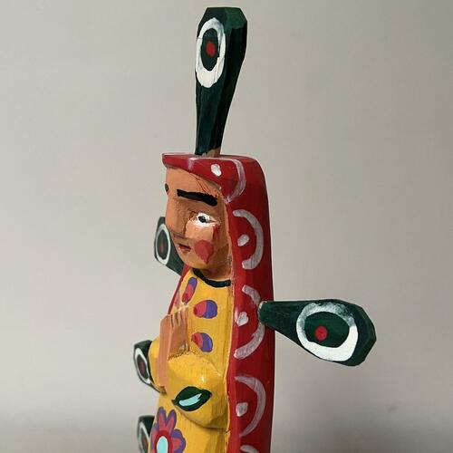 Kalalou GJC1010 Painted Wooden Virgin Guadalupe