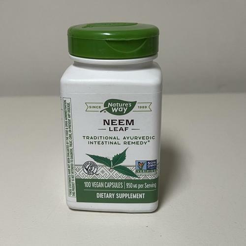 Nature's Way Neem Leaf Traditional Ayurvedic Herbal Supplement 950 mg, 100 Count EXP 3/28