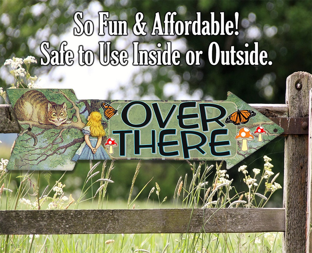 Over There - Directional Arrow - Metal Sign