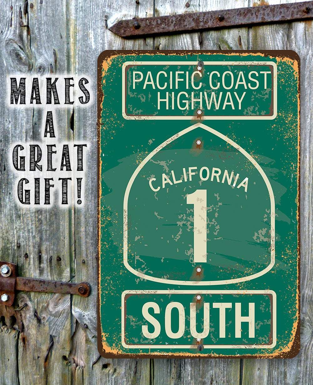 Pacific Coast Highway South - California - Metal Sign