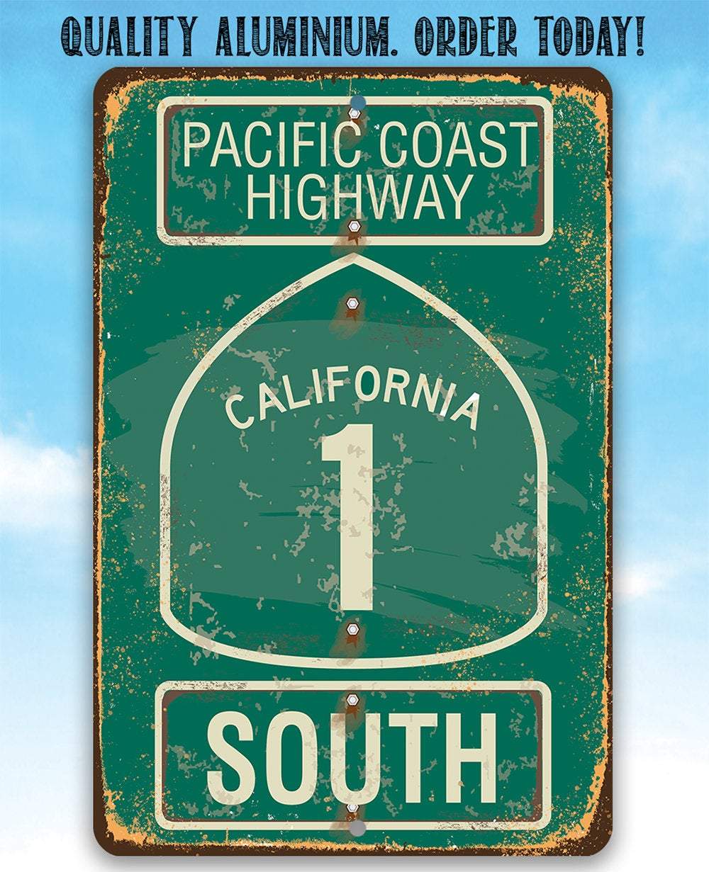 Pacific Coast Highway South - California - Metal Sign