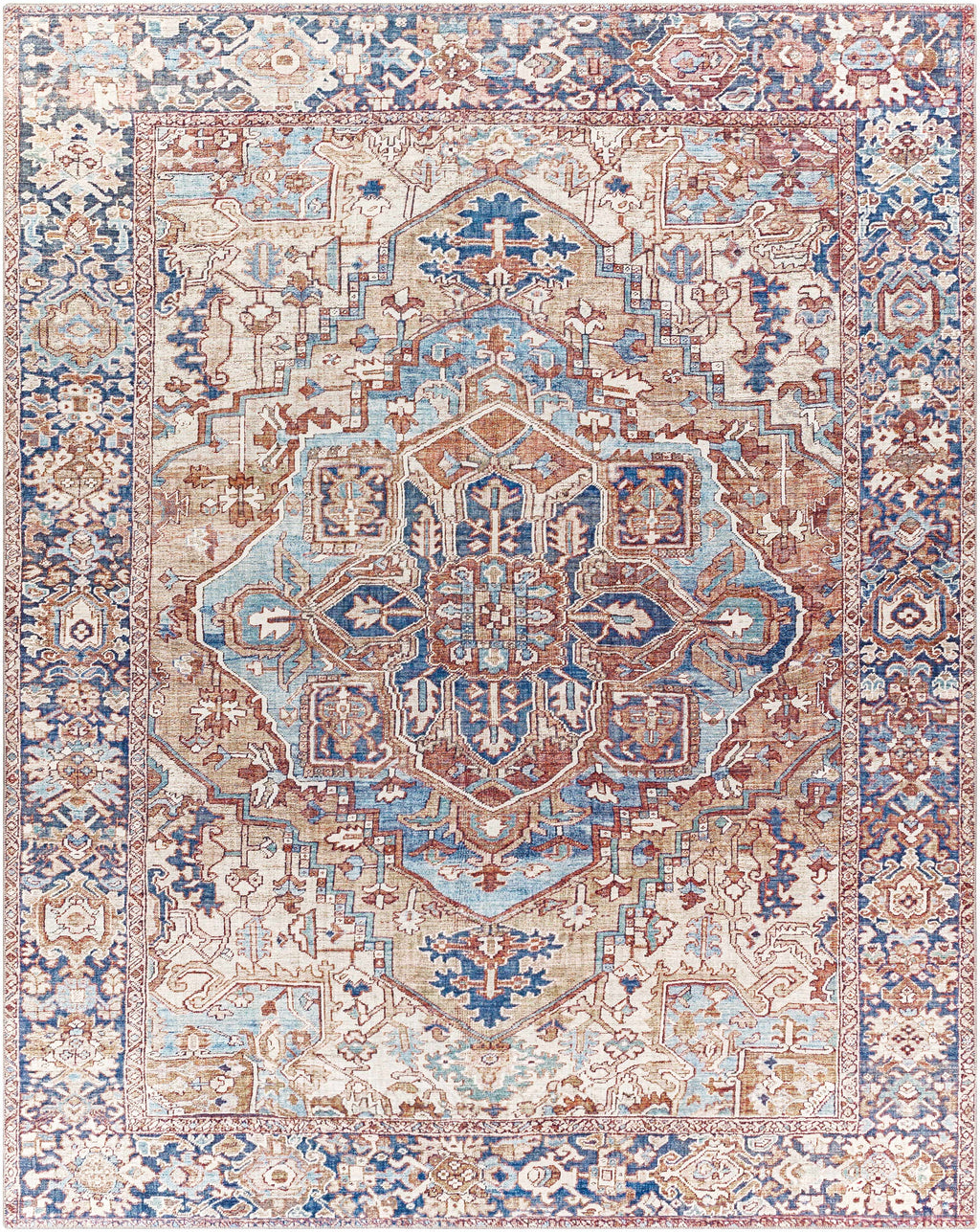 Neyland Iris Olive & Brown Area Rug 2360