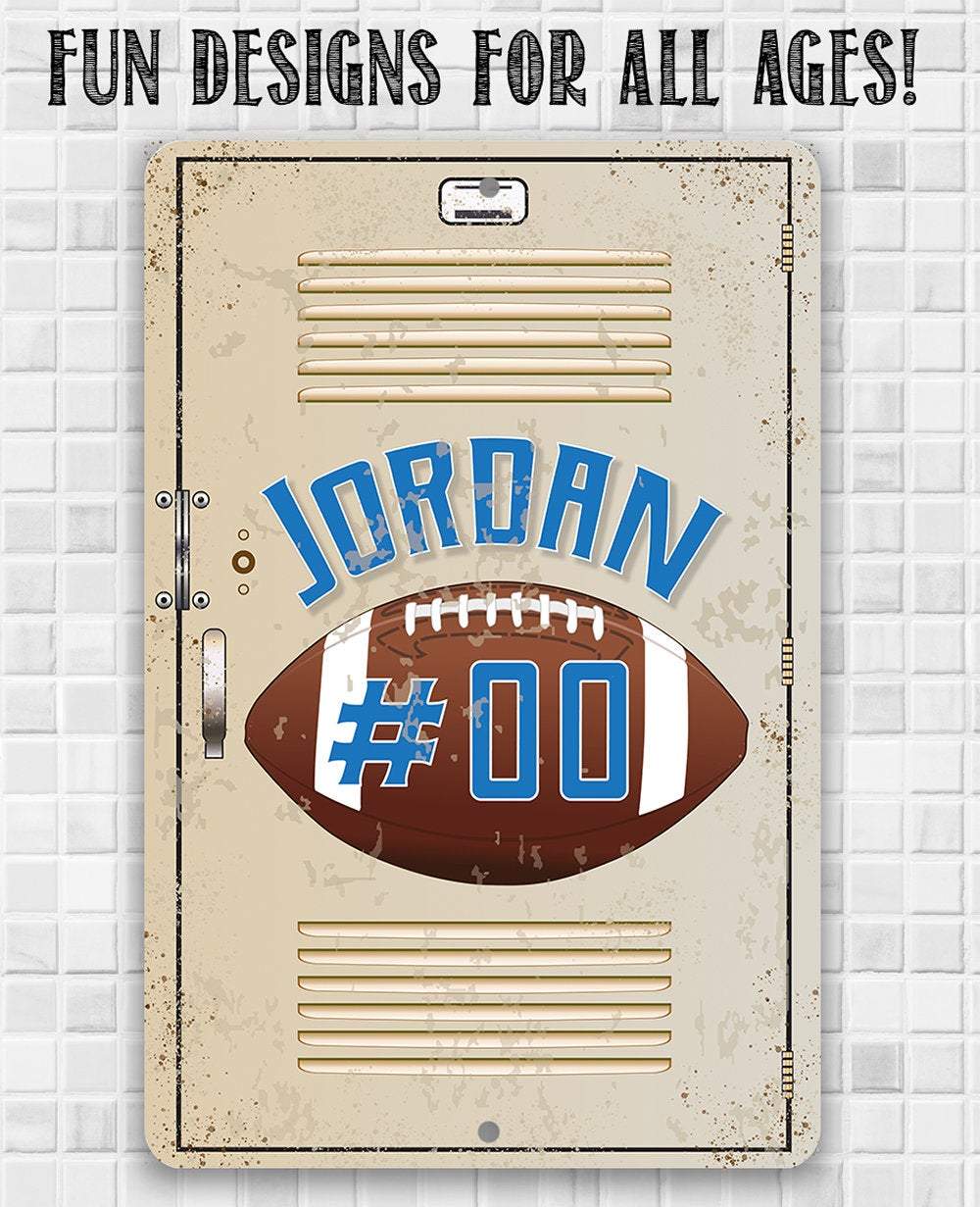 Personalized - American Football - Metal Sign