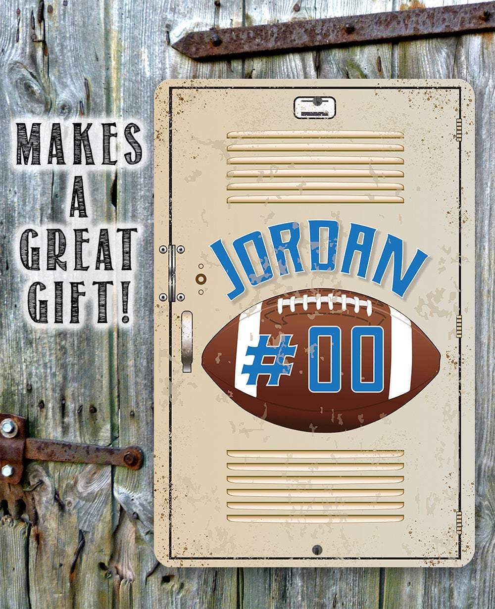 Personalized - American Football - Metal Sign