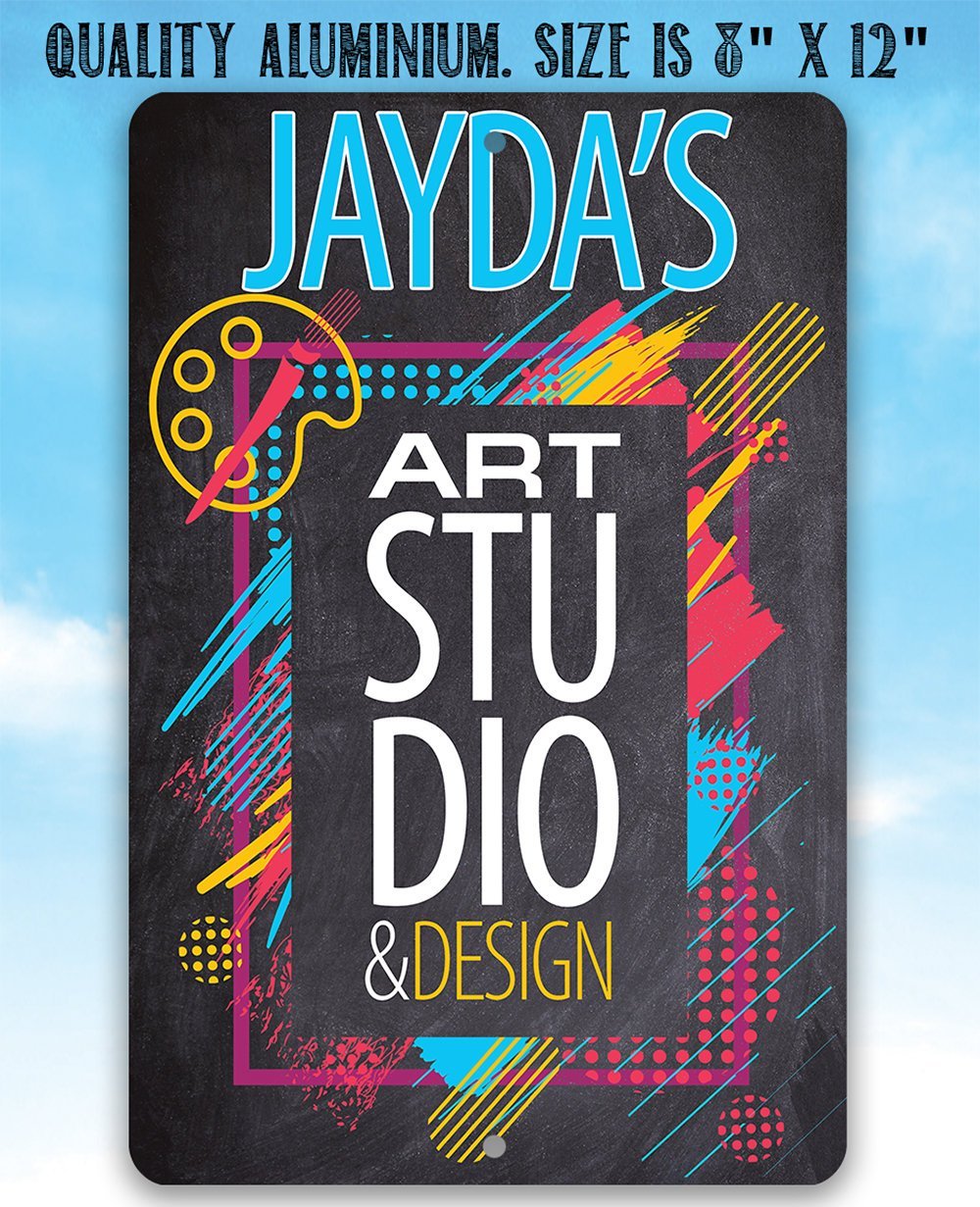Personalized - Art Studio -  Metal Sign