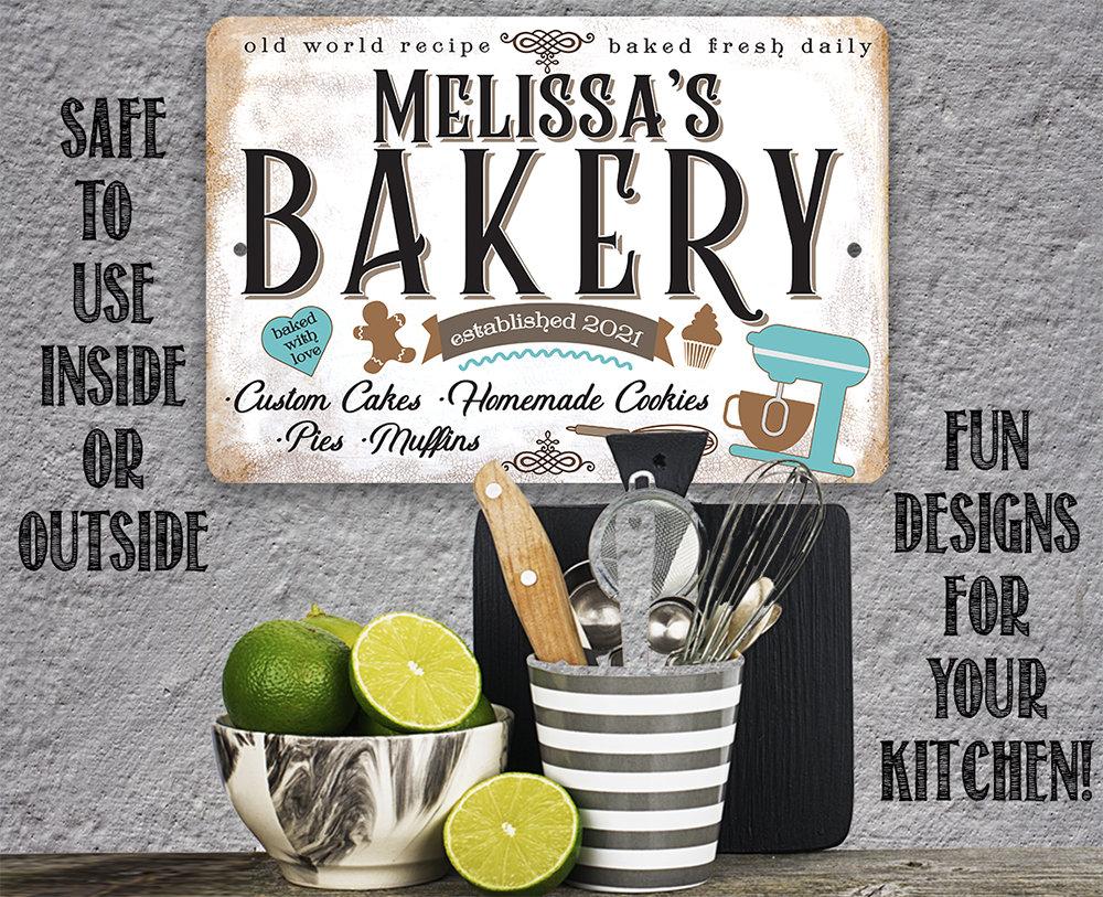 Personalized - Bakery - Old World Recipe - Metal Sign