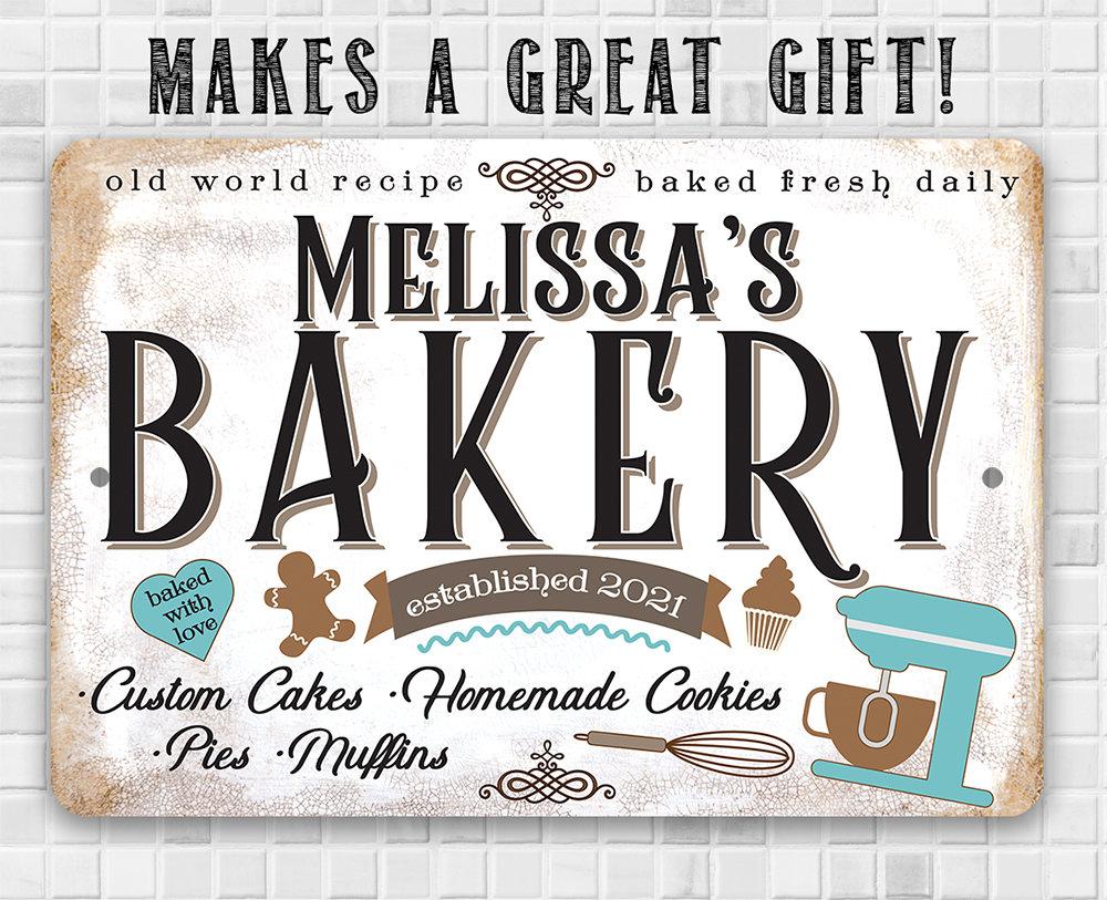 Personalized - Bakery - Old World Recipe - Metal Sign