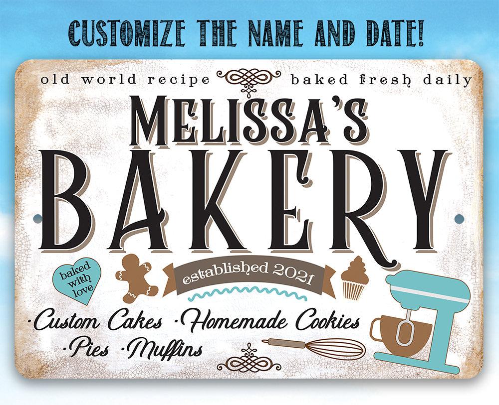 Personalized - Bakery - Old World Recipe - Metal Sign