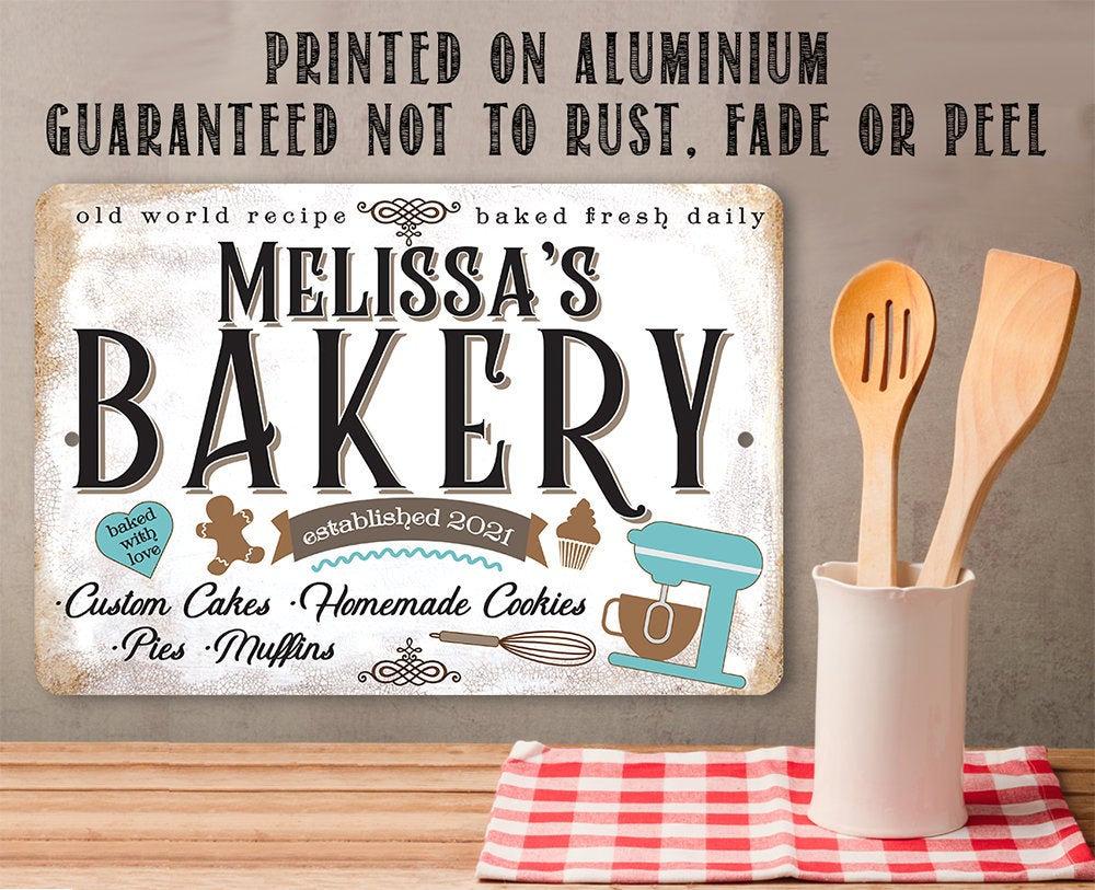 Personalized - Bakery - Old World Recipe - Metal Sign