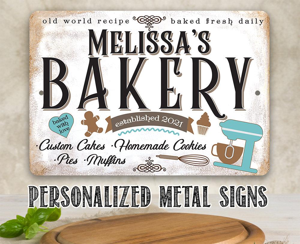 Personalized - Bakery - Old World Recipe - Metal Sign