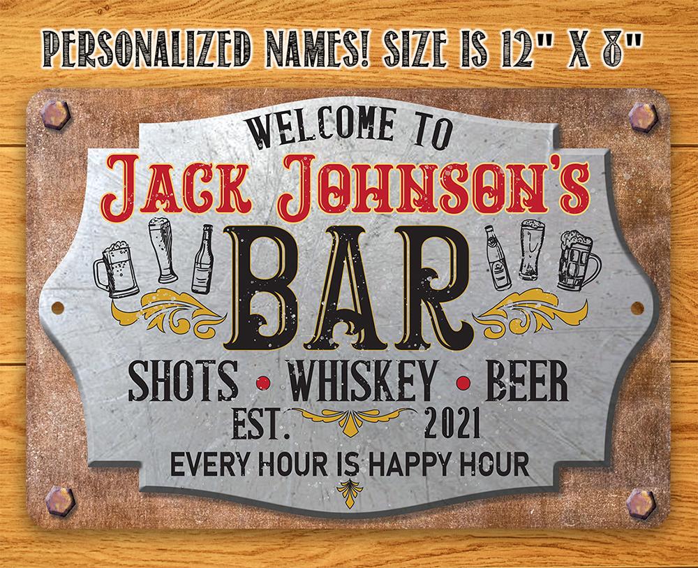 Personalized - Bar 2 - Metal Sign