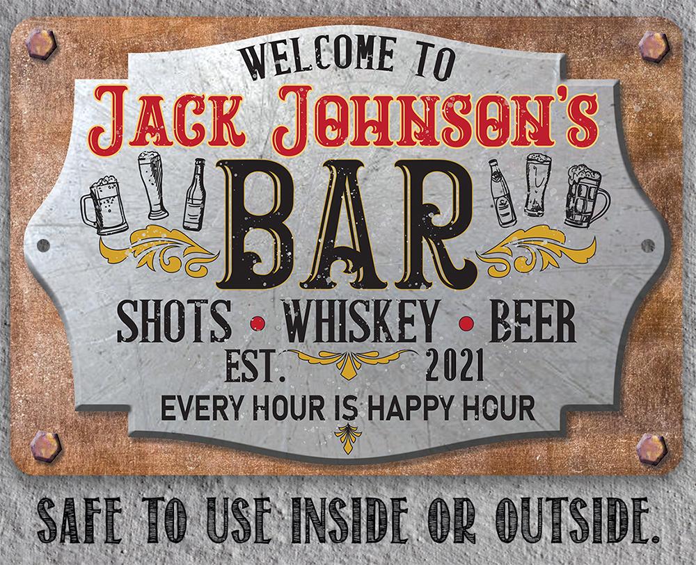 Personalized - Bar 2 - Metal Sign