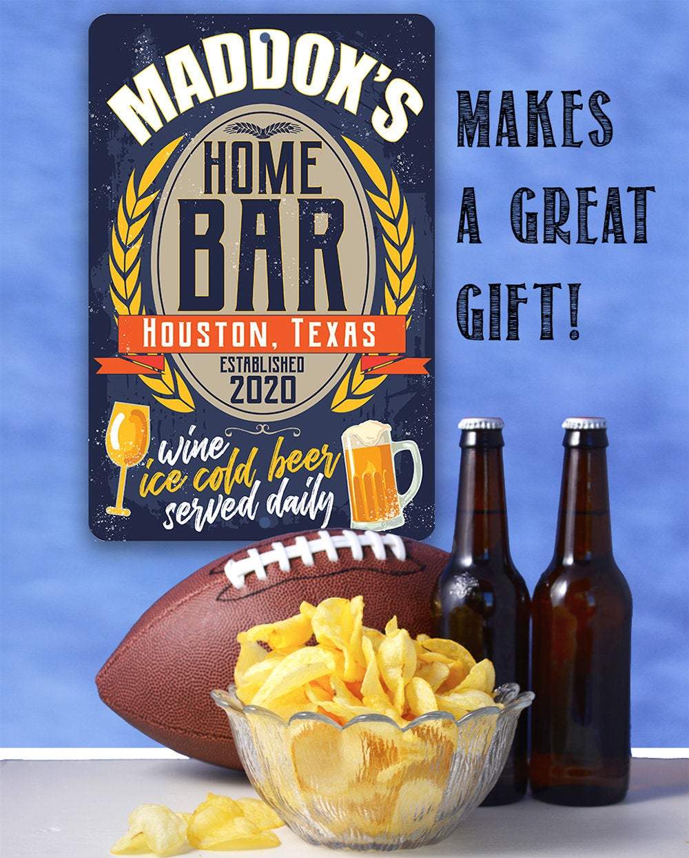 Personalized - Bar Decor - Metal Sign